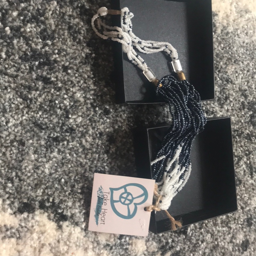 Take Heart beaded necklace